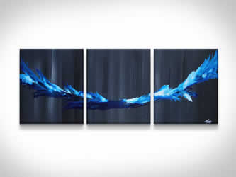 Blue Splash  - Original Canvas Art